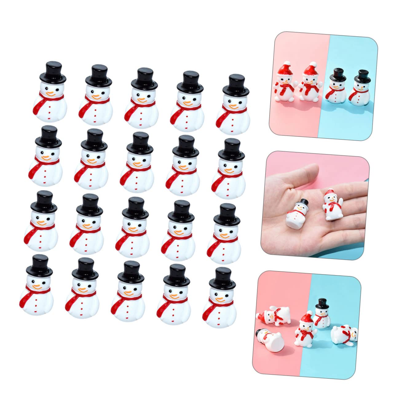 TOPBATHY 150 Piezas Mini muñeco de Nieve de muñecas Adornos de Navidad Mini muñecos de Nieve Christmas Tree Decorations manteles navideños Juguete Mini estatuilla de muñeco de Nieve