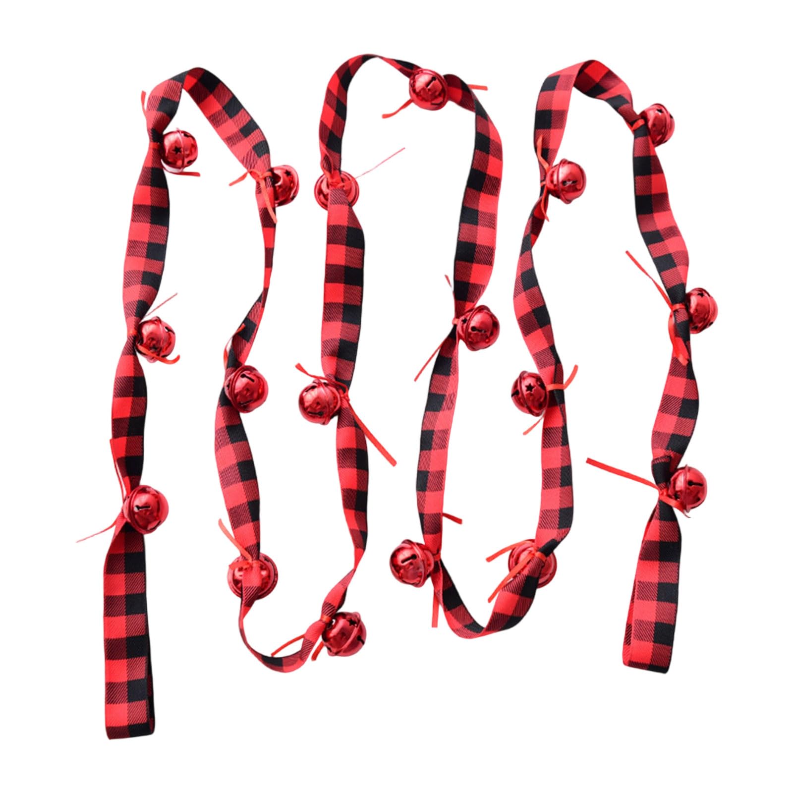 Snorvixre 1 Rose Color Metal Fabric Christmas Carillons for Permanent Holiday Partyhouse Decor & Simple Installation Christmas Toll Garnishes