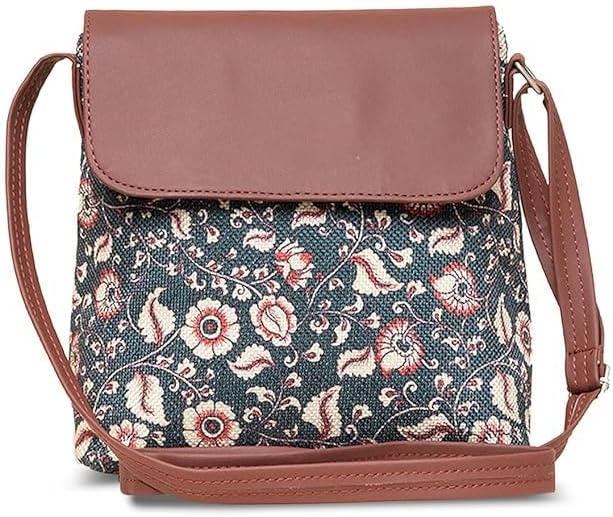 Vegan Leather Flap Sling Bag for Women – Stylish Crossbody Handbag with Adjustable Strap & Zipper Pockets, Compact Purse for Travel & Everyday Use