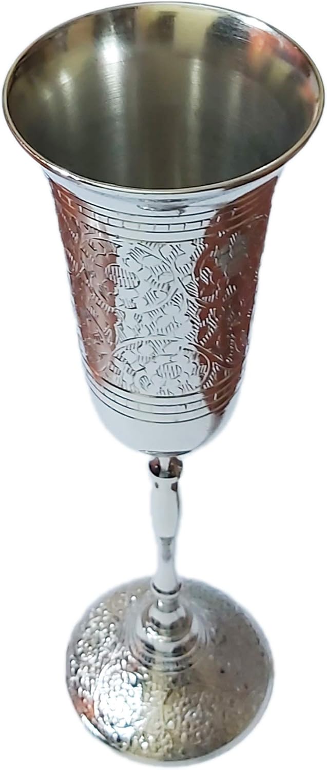 PARIJAT HANDICRAFT Brass wine goblet beautifully handcrafted