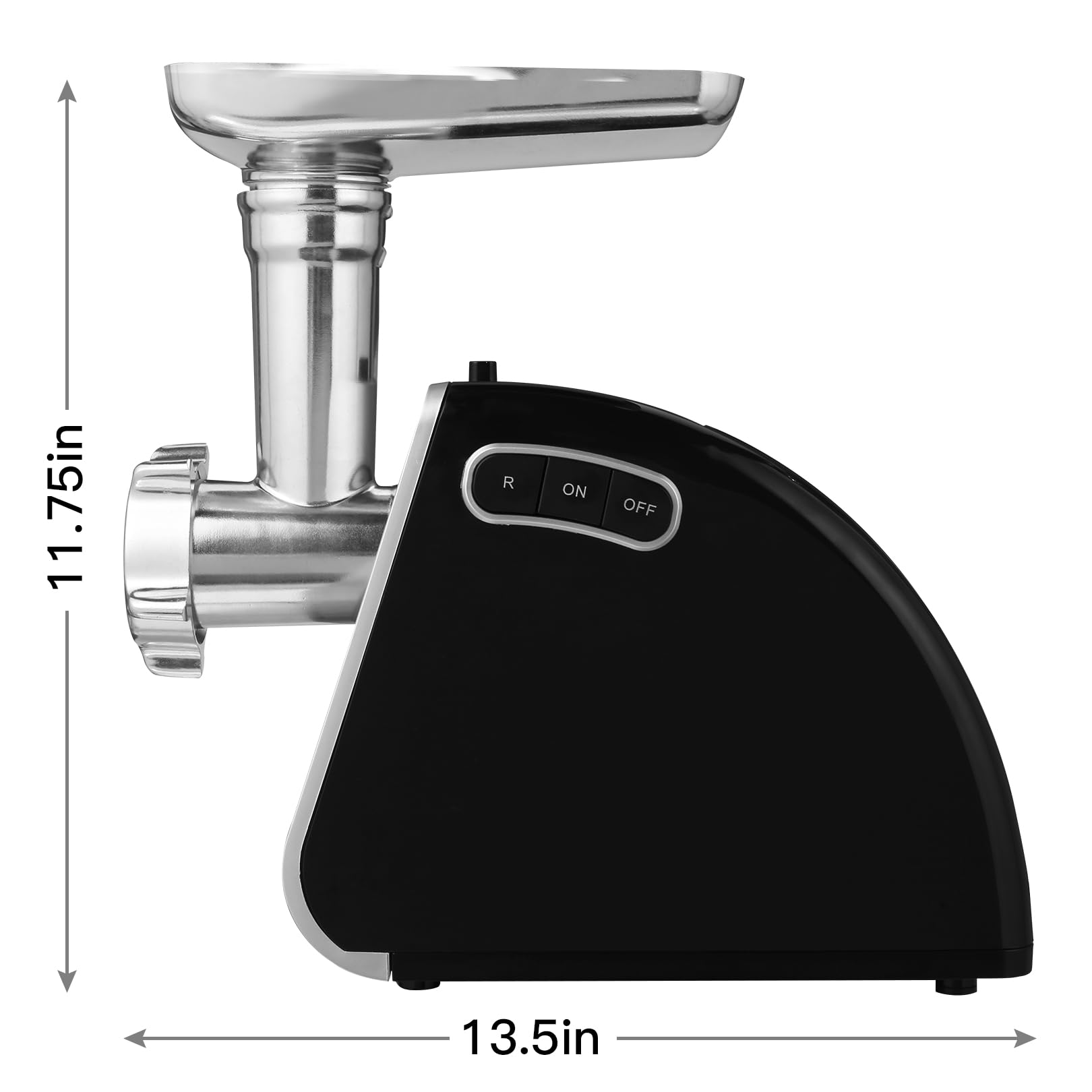 Nictemaw Tritacarne Elettrico 5 in 1 2000W - Acciaio Inox | Macchina multifunzione per carne, verdure e formaggio. Include 3 piastre, 4 coni, insaccatrice, kit kibbeh e biscotti.