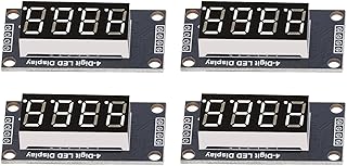 LED Display Modules, 4 Sets Digital Tube Display Module, 4 Digit 7 Segment 0.36in TM1637 Drive Chip(Whiteï¼ˆMRA110Aï¼‰)