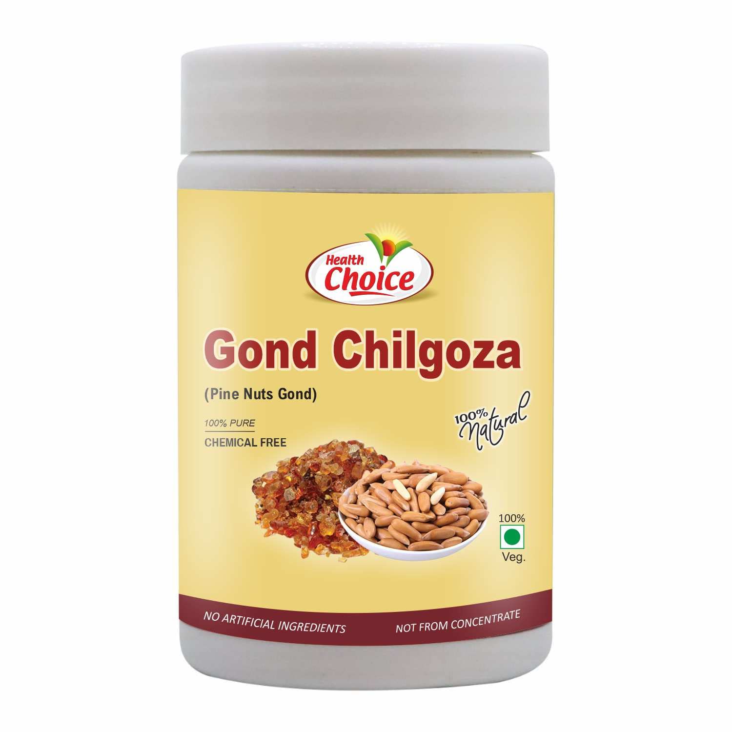 Harc Herbal Canada Health Choice Gond Chilgoza|A Natural Product,With The Goodness Of Chilgoza(Pine Nuts)|100G + 20G Extra-Pack Of 1