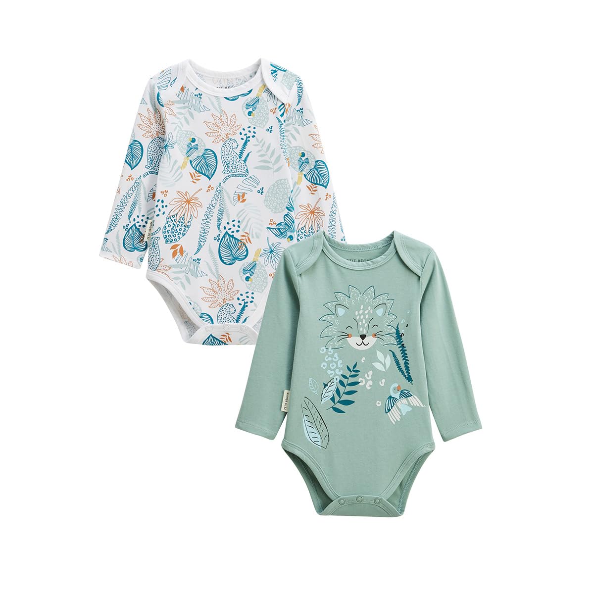 Petit Béguin - Lot de 2 Bodies bébé Manches Longues Roméo