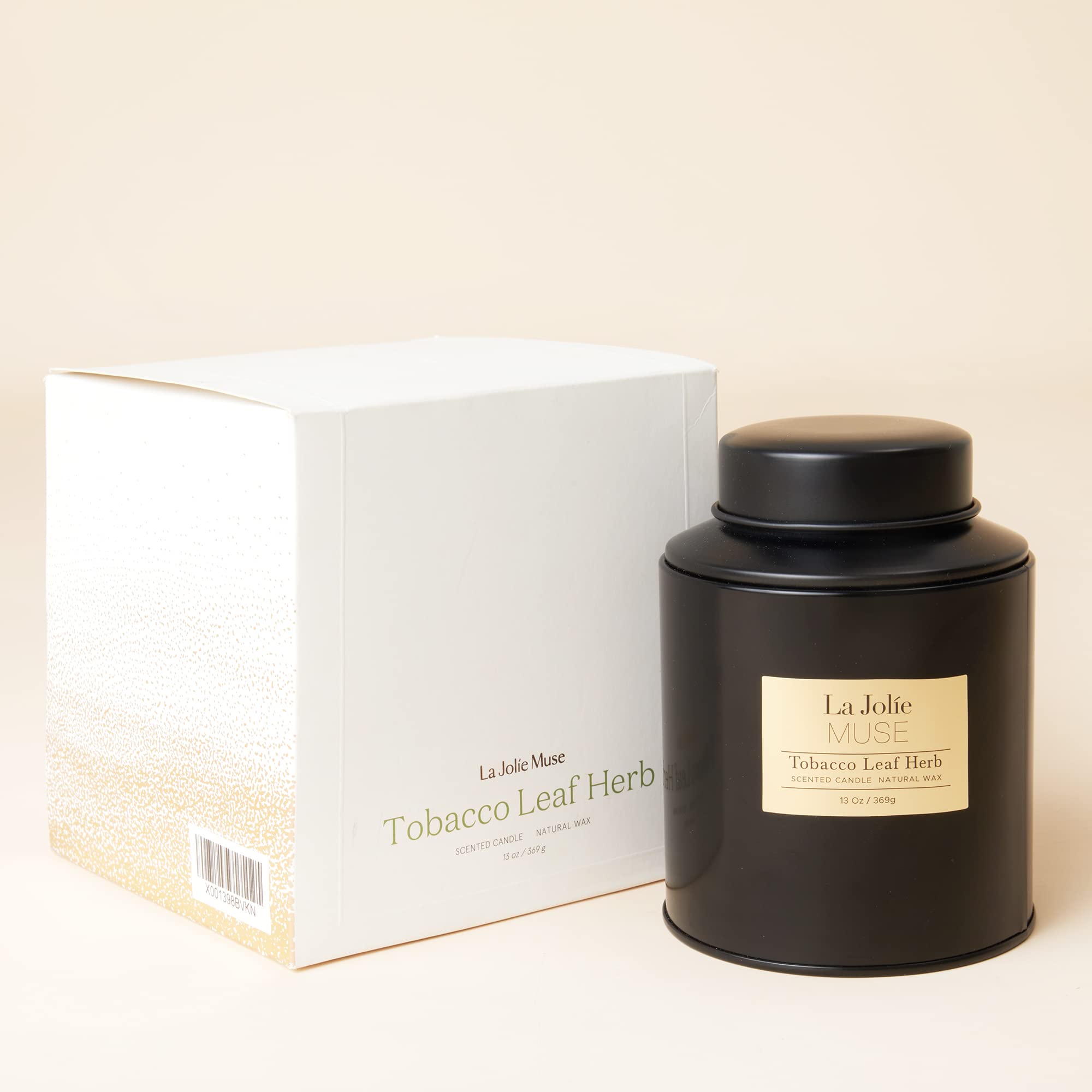 La Jolíe Muse Soy Scented Candle - Large Vanilla Tobacco Leaf - 85-100  Hours