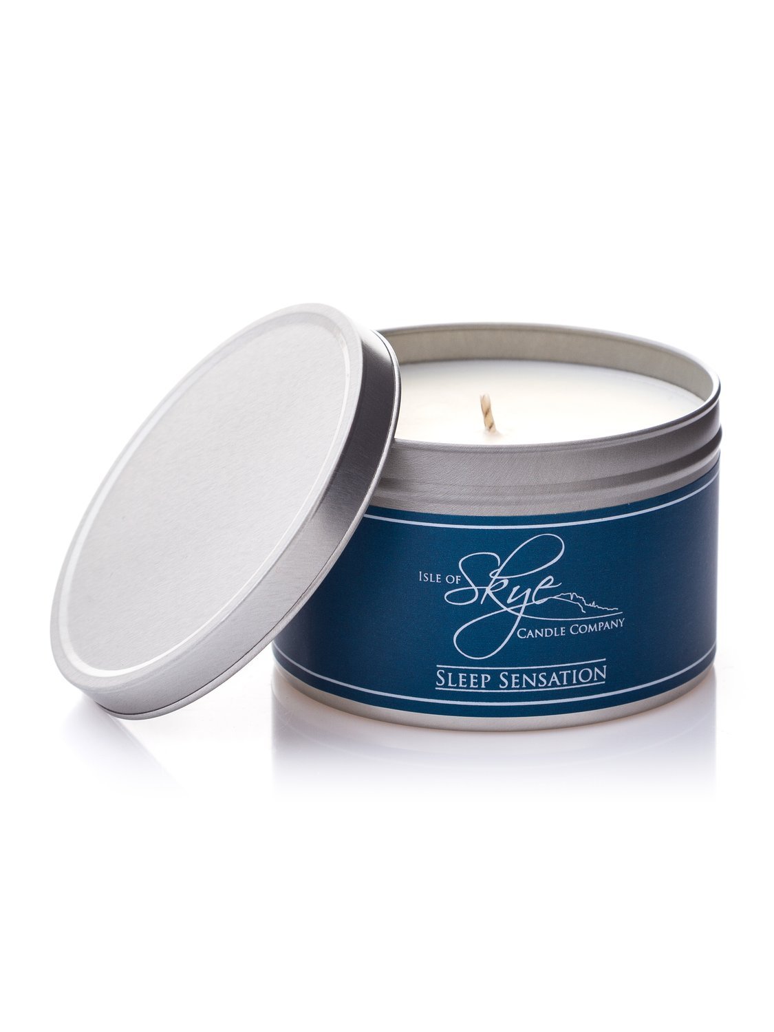 Isle Of Skye Candle Company White Sleep Sensation Travel Container | Natural Soy Wax Candle | Handmade In Scotland | Premium Scented Candle | Compact Lightweight Packaging | 30 Hours Burn Time