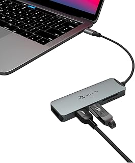 ADAM elements USB-C Gen2 Hub/Laptop Docking Station – CASA Hub A05 5in1 Multiport Adapter for Mac & PC Series - USB-A 3.1 Gen2 x2, HDMI, SD & microSD Card Reader