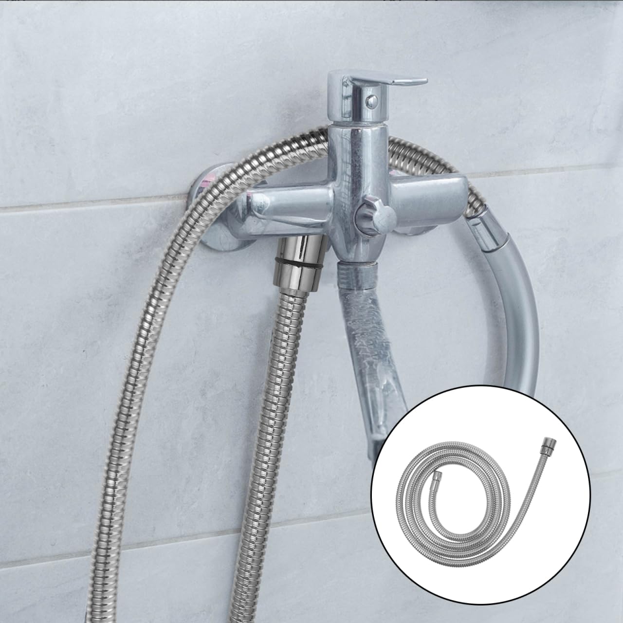 iplusmile 2m Edelstahl Duschschlauch Flexibel Druckfest Handbrause Schlauch Wasserschlauch Mit Außengewinde Innengewinde Hitzebeständig Gebrauchskomfort Badezimmer