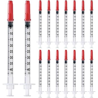 10 x 1ml/cc U40 Plastic Tube 29G 0.33 x 12.7mm Multipurpose Measuring Tools Lab Accessories Individually Packed