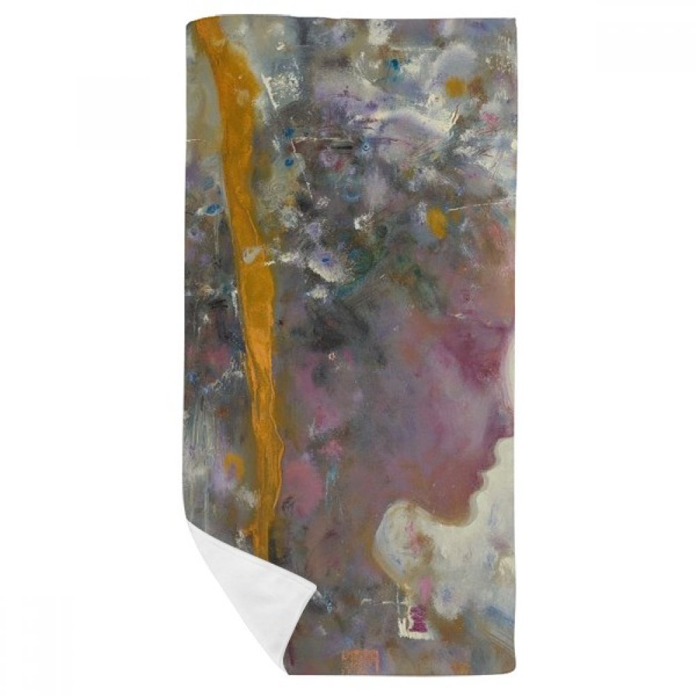 Peinture à l'huile Opéra Chinois serviette de bain douce 35x70cm multicolore