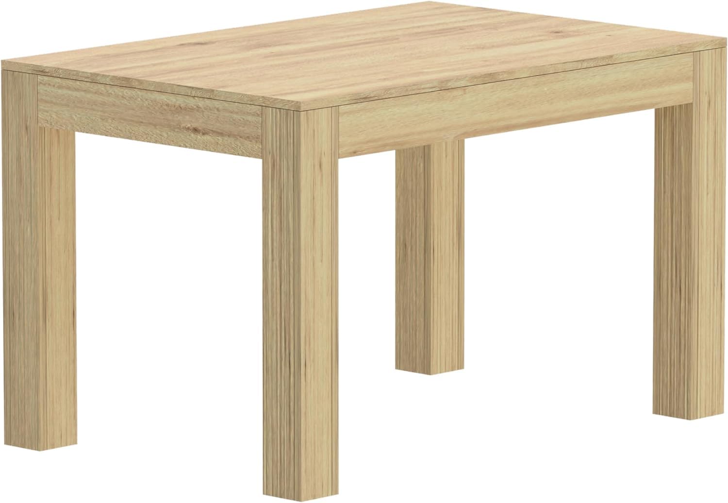 Mahmayi Modern Wooden 4-Seater Dining Table Only Ideal for Kitchen, Dining Room, Living Room - Natural Davos Oak