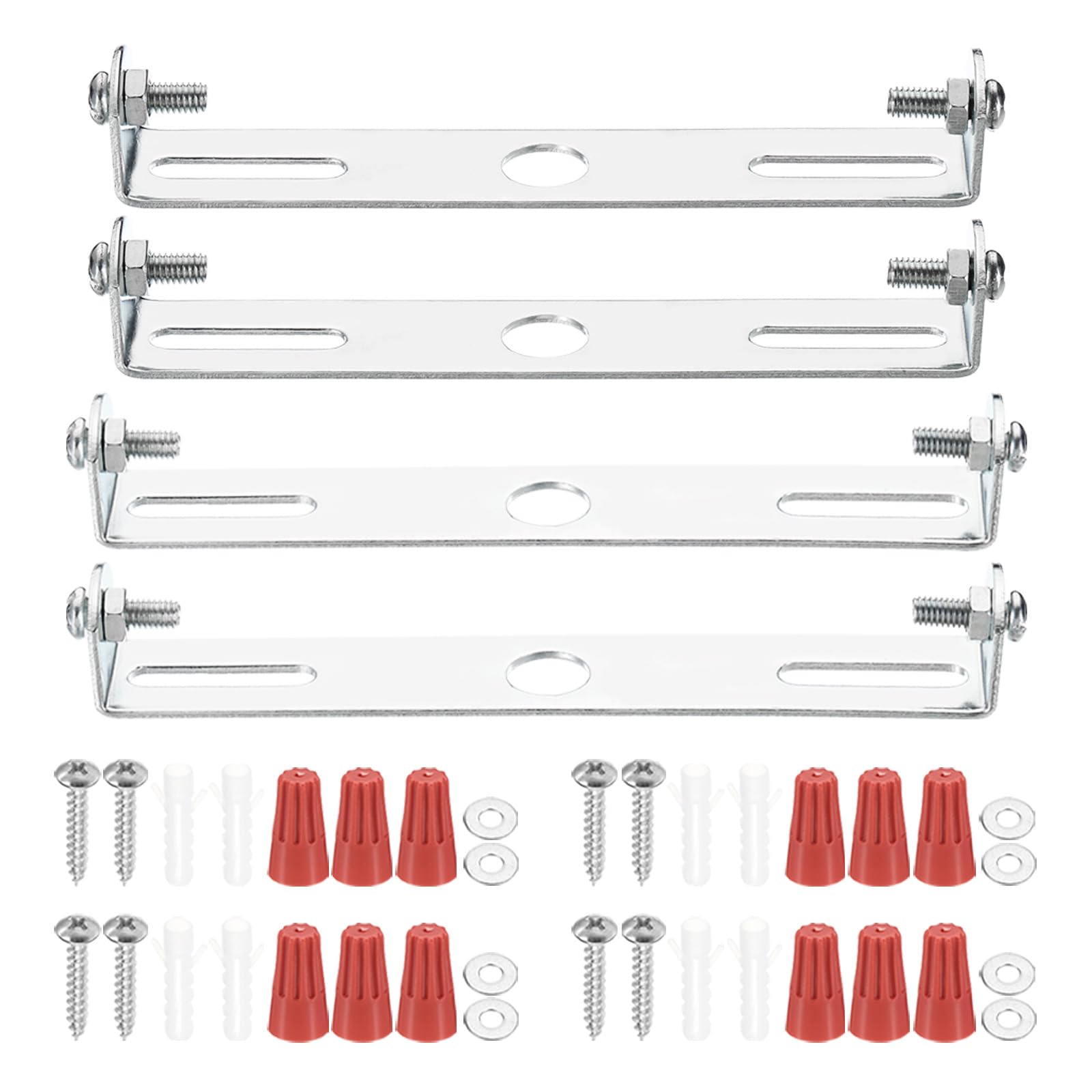 PATIKIL 105mm(4.13"), 115mm(4.53") Universal Light Fixture Mounting Bracket Kit