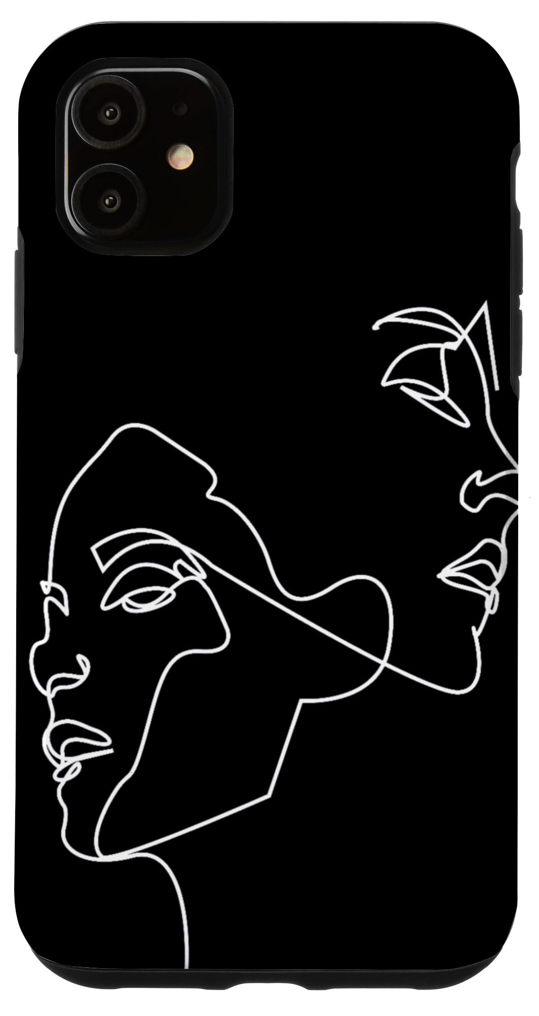 iPhone 11 Artsy Faces Aesthetic Line Art Case