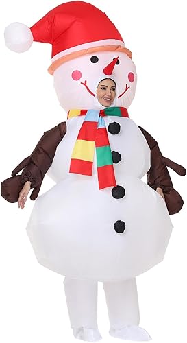 Miniatura 5 de Disfraz inflable de muñeco de nieve para fiesta de cosplay, traje de Halloween, traje de Navidad, decoración de Navidad