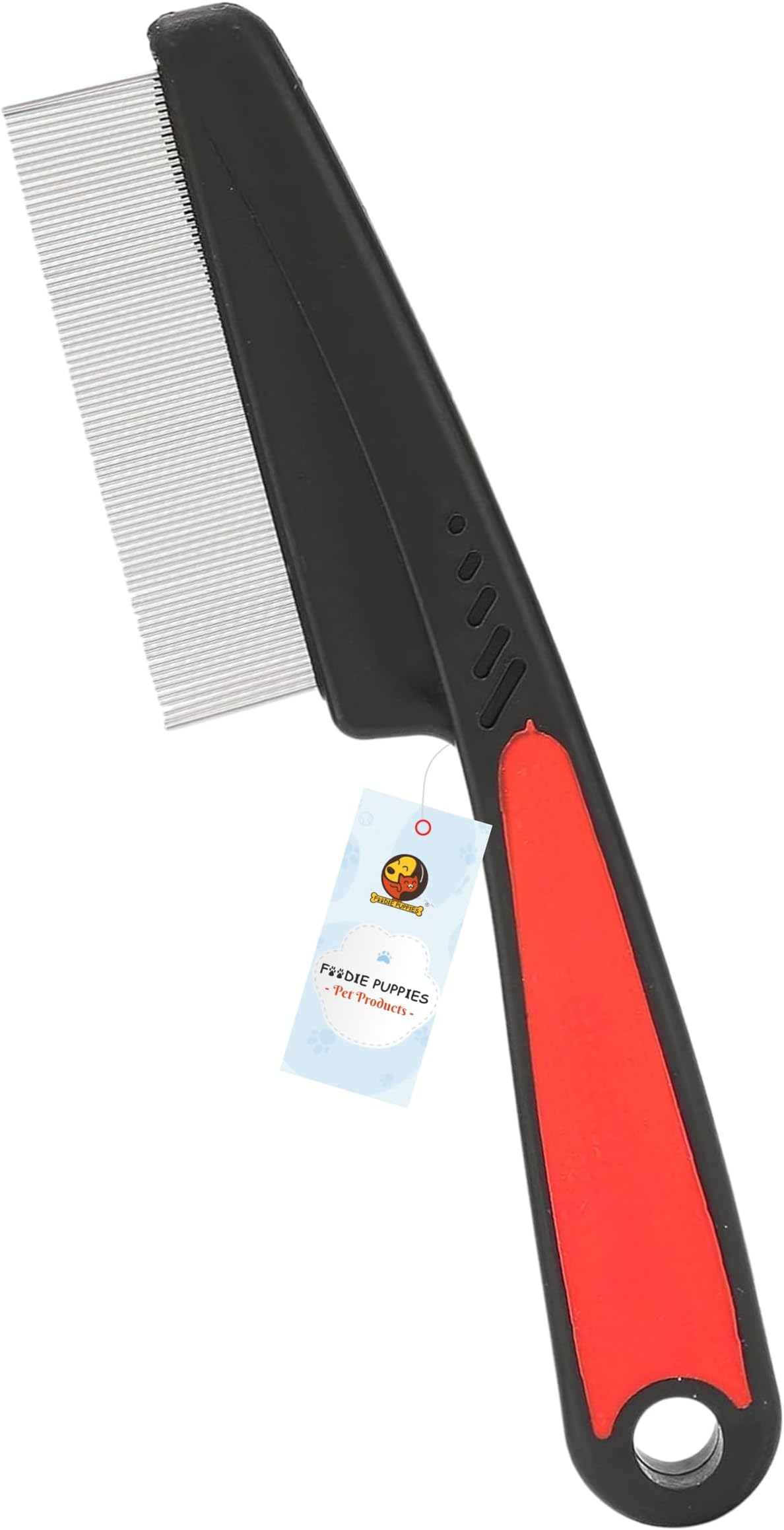 Foodie Puppies Pet Flea Comb for Dog, Cat, Birds and Rabbit (Flea Comb - Large) | Stainless Steel Fine Tooth Flea Lice Tear Stain Remover Comb | Hair Nit Comb For Head Nit Treatment Removes Head Nits