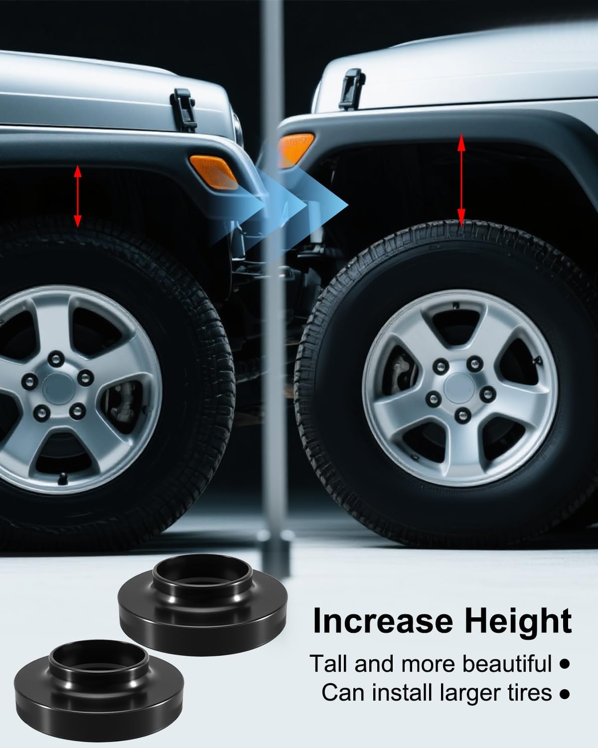 3/4" Coil Spring Spacers Fit for Jeep Wrangler TJ 1997-2006, 0.75" Spring Spacers 3/4-1