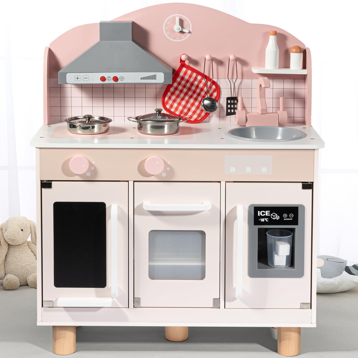Snapklik.com : Bluewood Wooden Kids Kitchen Playset,Pretend Toy Kitchen ...