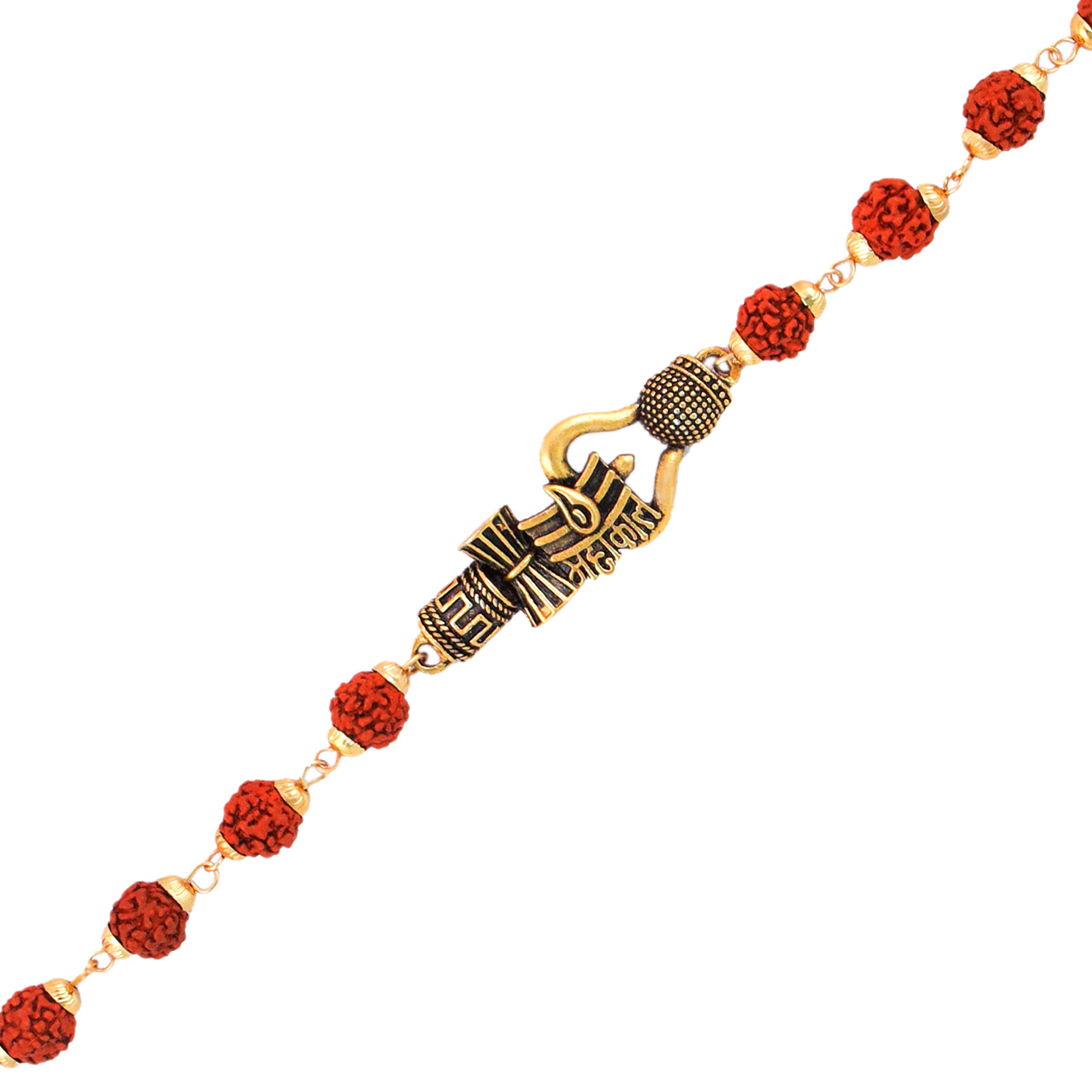 Fashion Frill Adjustable Mahakaal Rudraksh Rudraksha Bracelet Rakhi For Men Brother | Rakhis For Rakshabandhan (B0B5H75F7X) Amazon Price History, Amazon Price Tracker