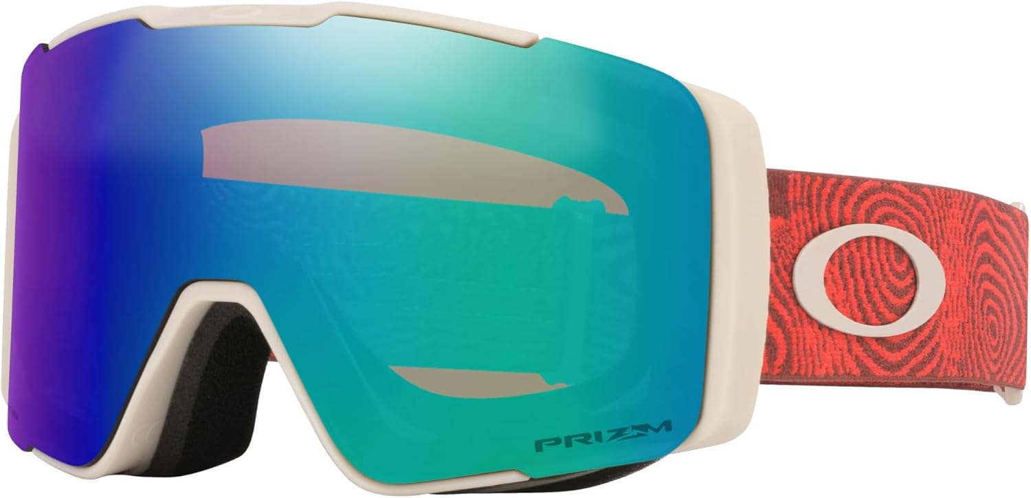 Oakley Line Miner Pro M Low Bridge Fit Snow Goggles Hibiscus Trails with Prizm Argon Iridium and Prizm Torch Iridium Lens + Goggle Case