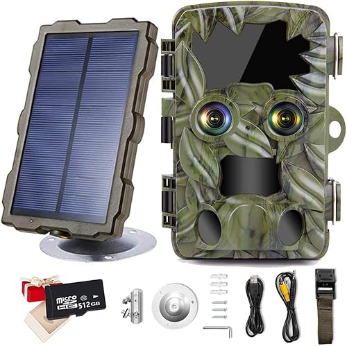 Cámara de rastro de doble lente con visión nocturna Starlight 4K 20MP Wildlife Game Camera con 0.2s activado por movimiento IP66 impermeable cámara