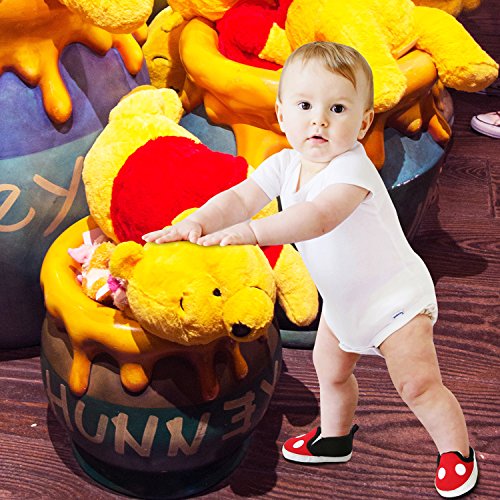 Disney Mickey Mouse Red and Black Infant Shoes - Image 6