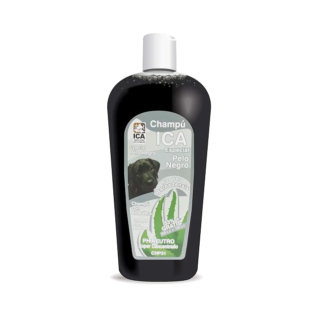 PetSan Champú Especial Pelo Negro con Aloe Vera para Perros, pH Neutro, Pelaje Negro Intenso y Brillante