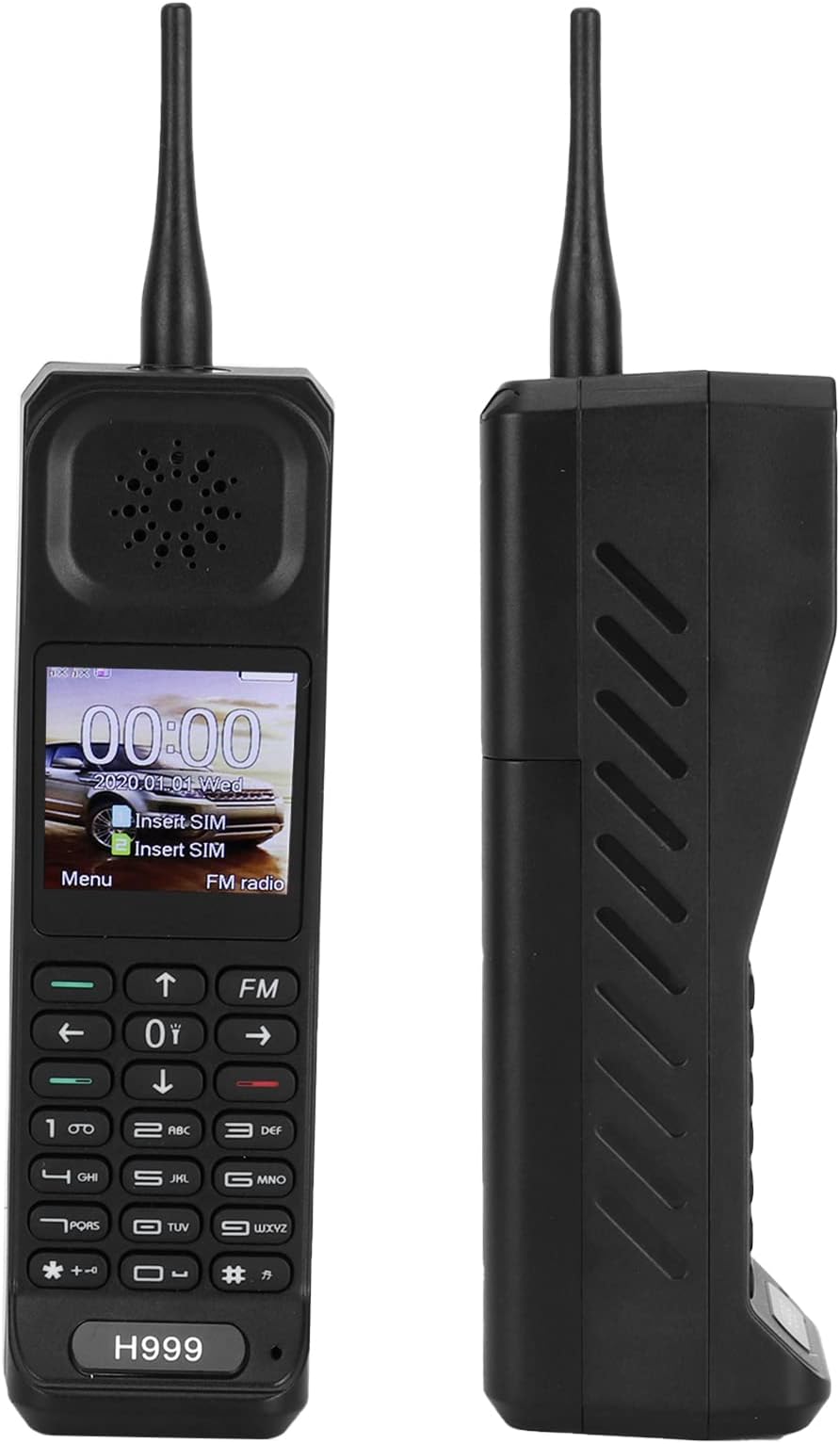 Yctze Classic Old Mobile Phone, 1.54in Screen Retro Mobile Phone, 2G Cell Phone for Elderly, 4800mAh Battery, Dual Card Dual Standby, Support Radio, Bluetooth, Vibration, Flashlight(Black)