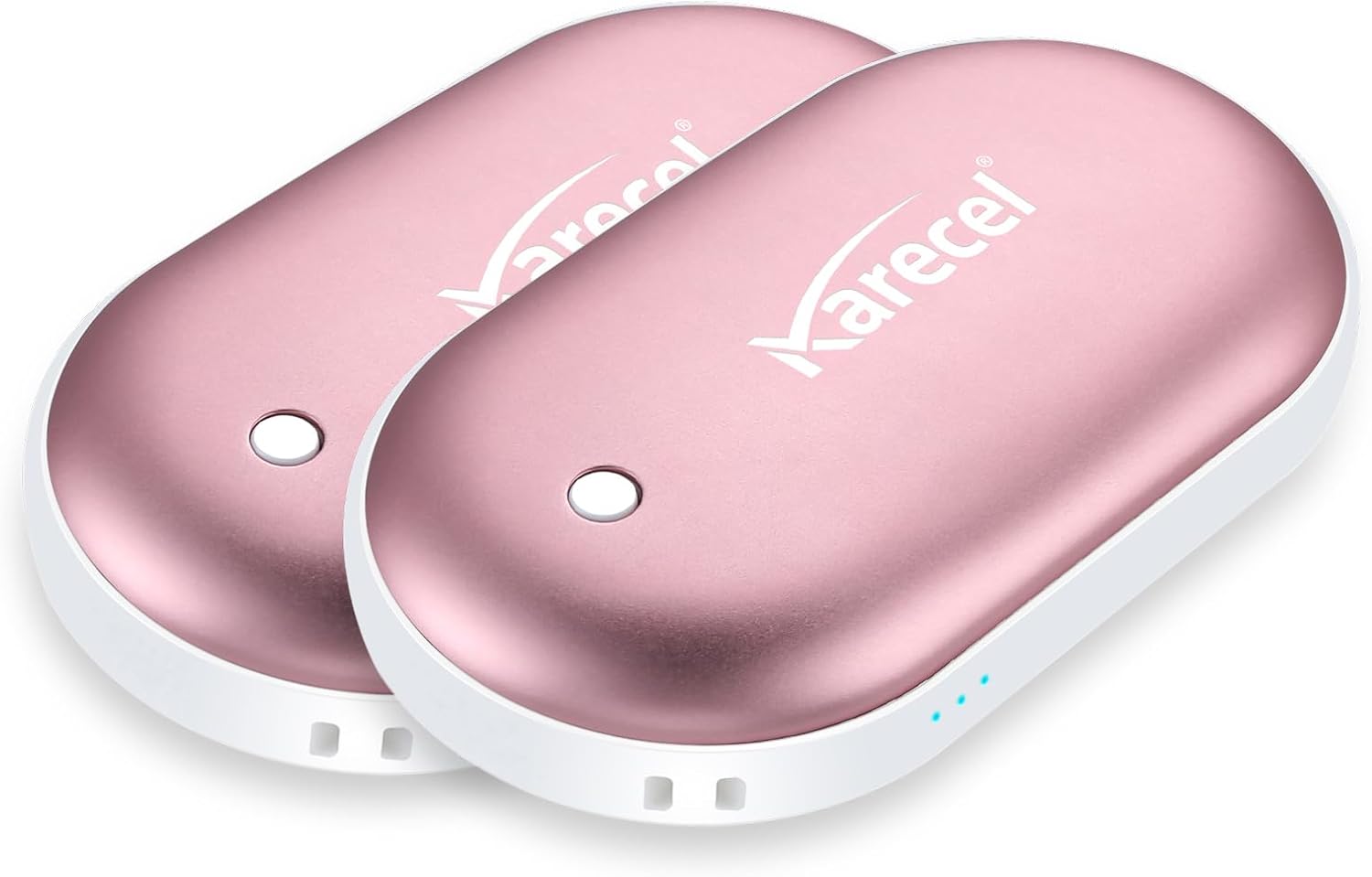 Karecel Hand Warmers Rechargeable 2 Pack, 10400mAh Double-Sided Heat Electric Handwarmers, 4-inch Full-Surface Heat, Reusable Portable Camping Hand Warmer, Gifts Men for Christmas, Winter Essentials
