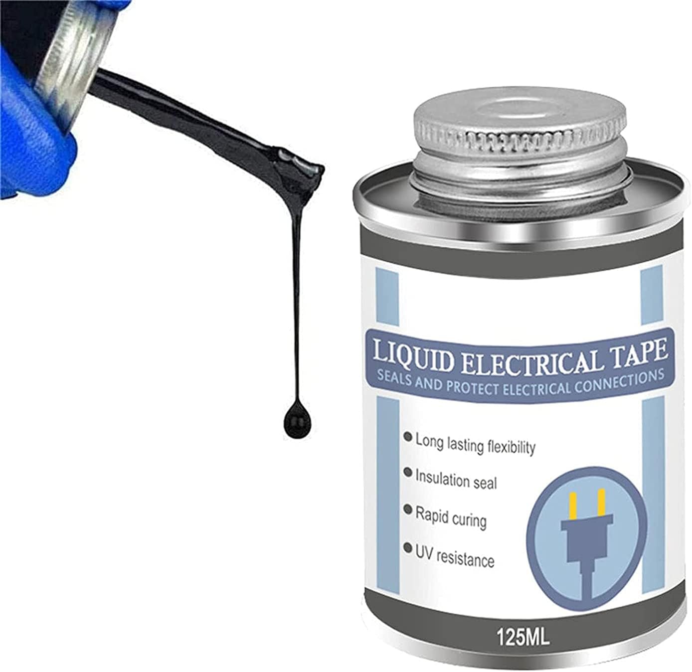 Liquid Insulating Rubber Coat,Anti-UV Dry Waterproof Fast Insulation Electronic Fix Sealing Rubber, Liquid Insulation Electrical Tape,Electrical Tape Tube Paste (1 Pcs)