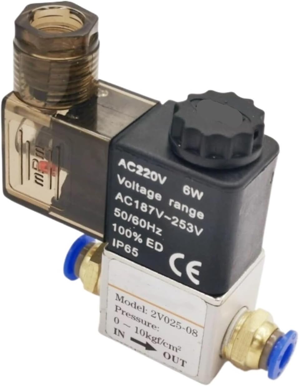 1 Pcs 12V 24V 220V Pneumatic Electric Solenoid Valve 2 Position 2 Port Normally Closed Air Solenoid Valve 6mm 8mm Hose Barb Connection(Color:4mm-4mm Barb,Size:DC12V)