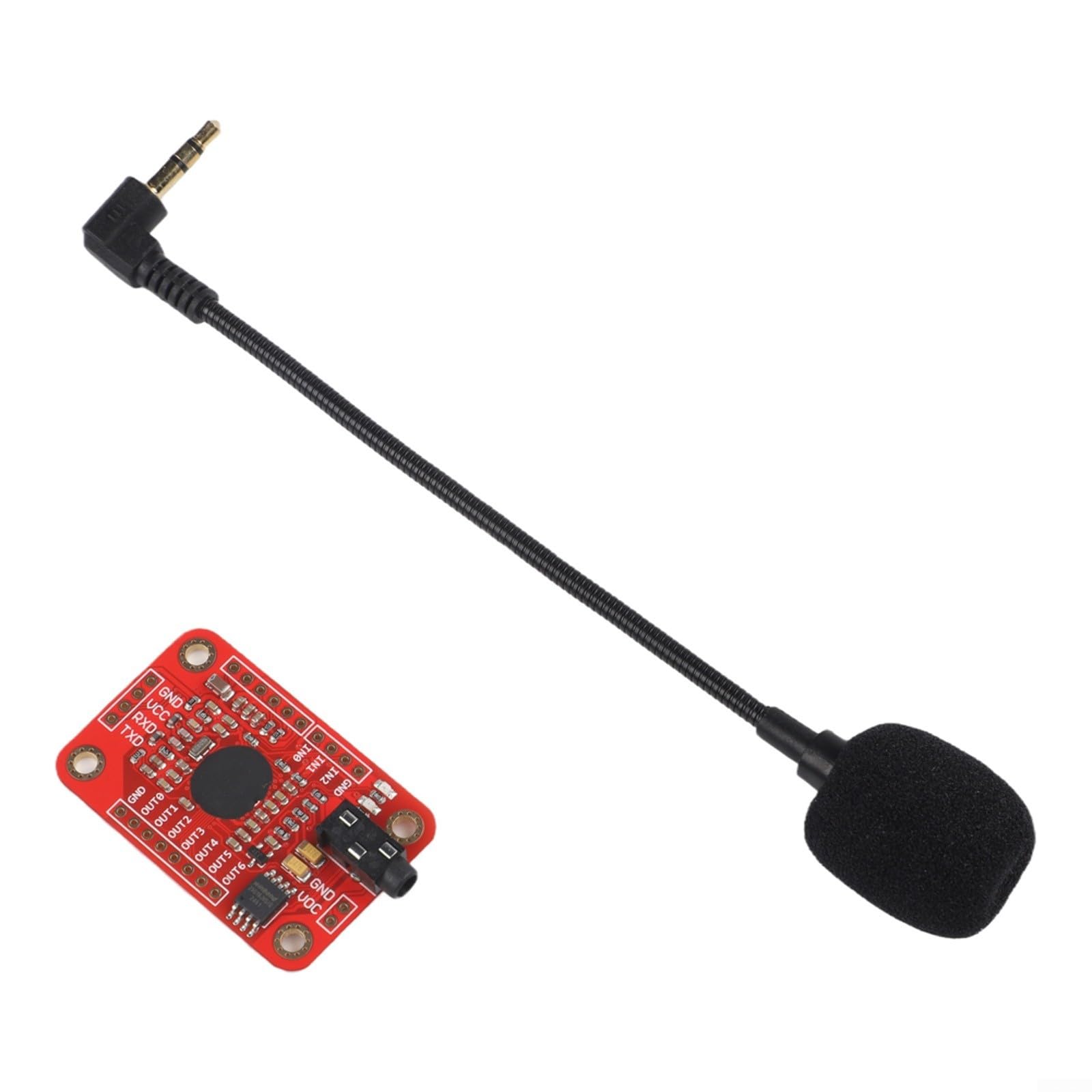 Module de reconnaissance vocale pour V3 avec microphone, prend en charge jusqu'à 80 commandes et exécute 7 simultanément, compatible avec bibliothèque Arduino, UART et contrôle GPIO