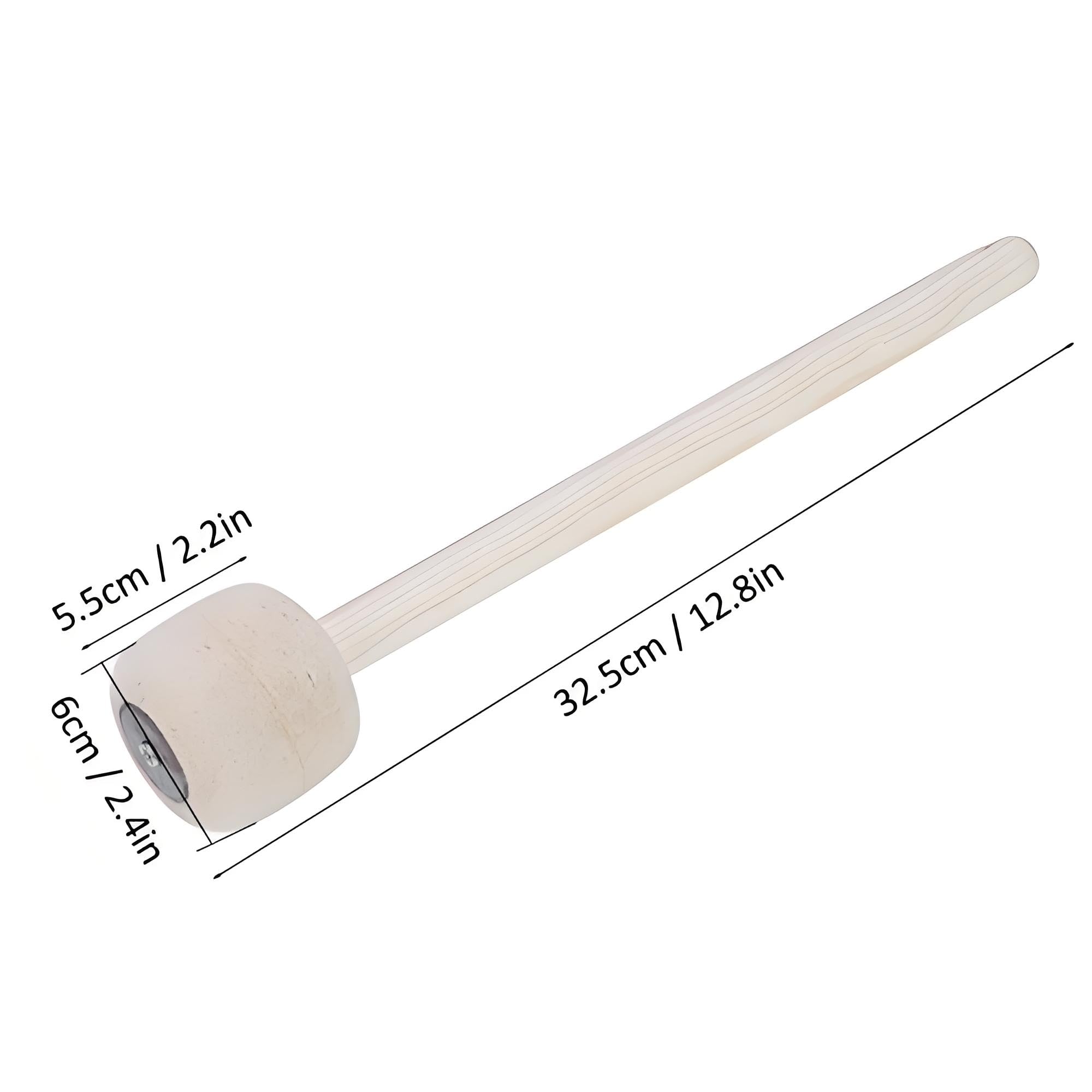 Drfeify Maillet de Tambour, de Percussion de Tambour de tête de Feutre de Laine