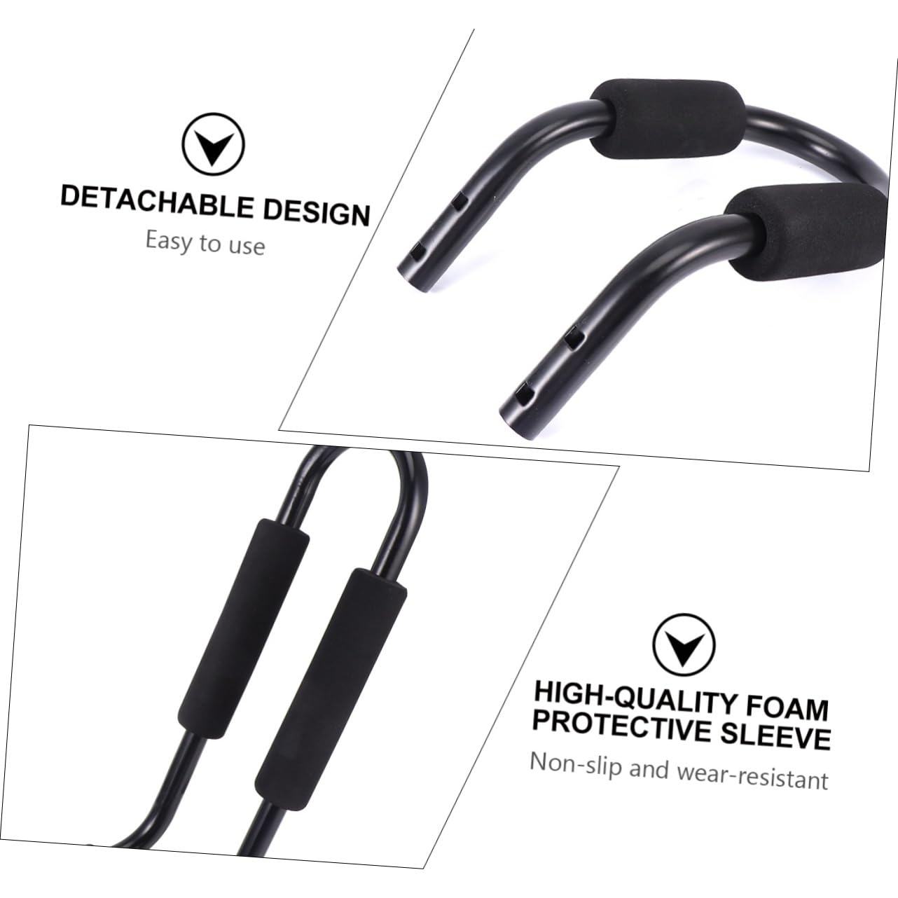 UKCOCO 2piezas Baca de Techo para Kayak y Surf Soporte para Techo de Coche SUV Camión Parabrisas Barra Transversal