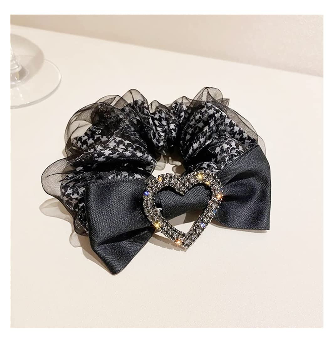 Feste Elastici Capelli Love Bow Hair Ring Mesh Rope Wild Head Jewelry Plate Accessori Per Capelli Decorazione