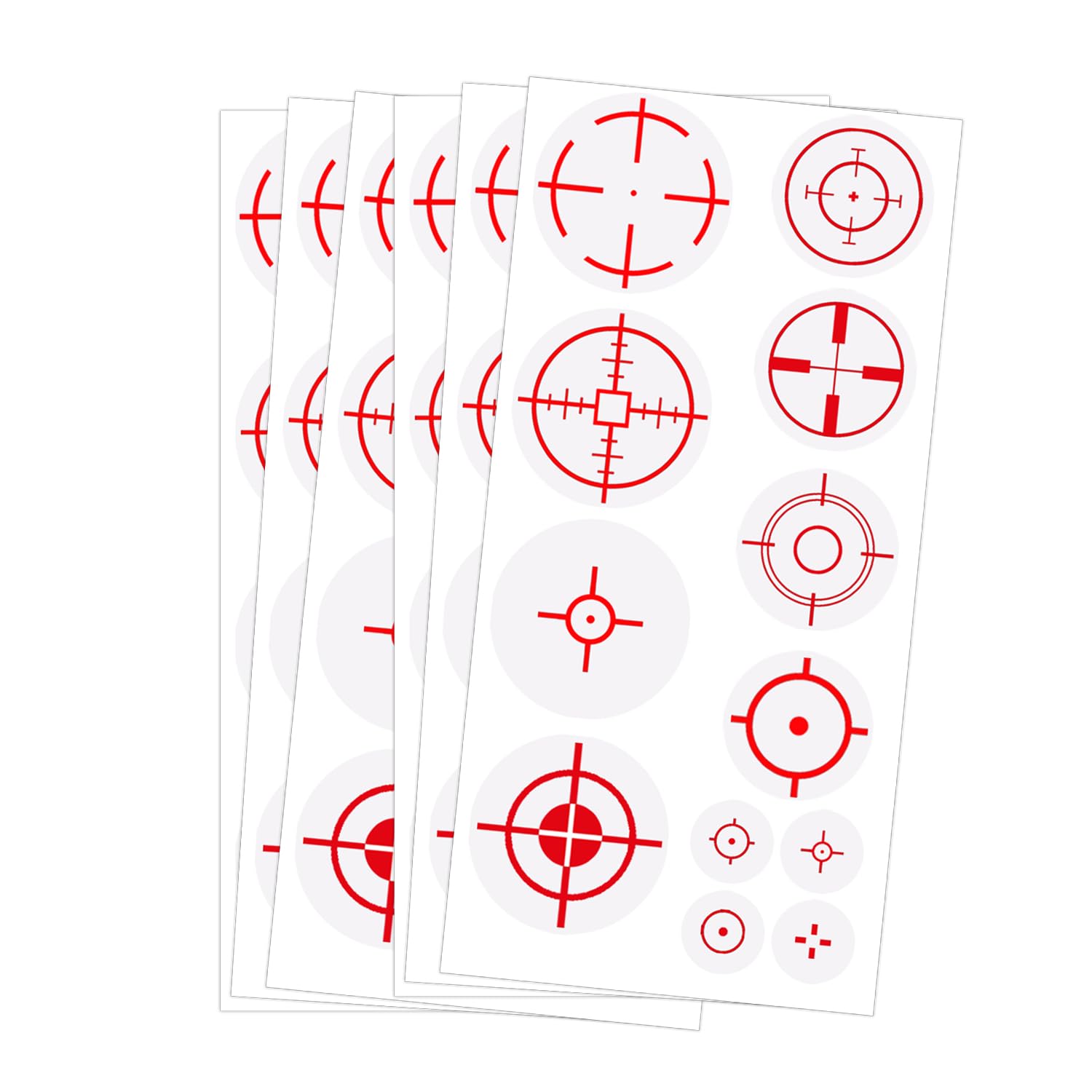 Transparent Clear Games Fast Scope Monitor Decal No Scope Aim Assist Shooting Target Stickers,5cm,3cm,1cm,120 Pcs