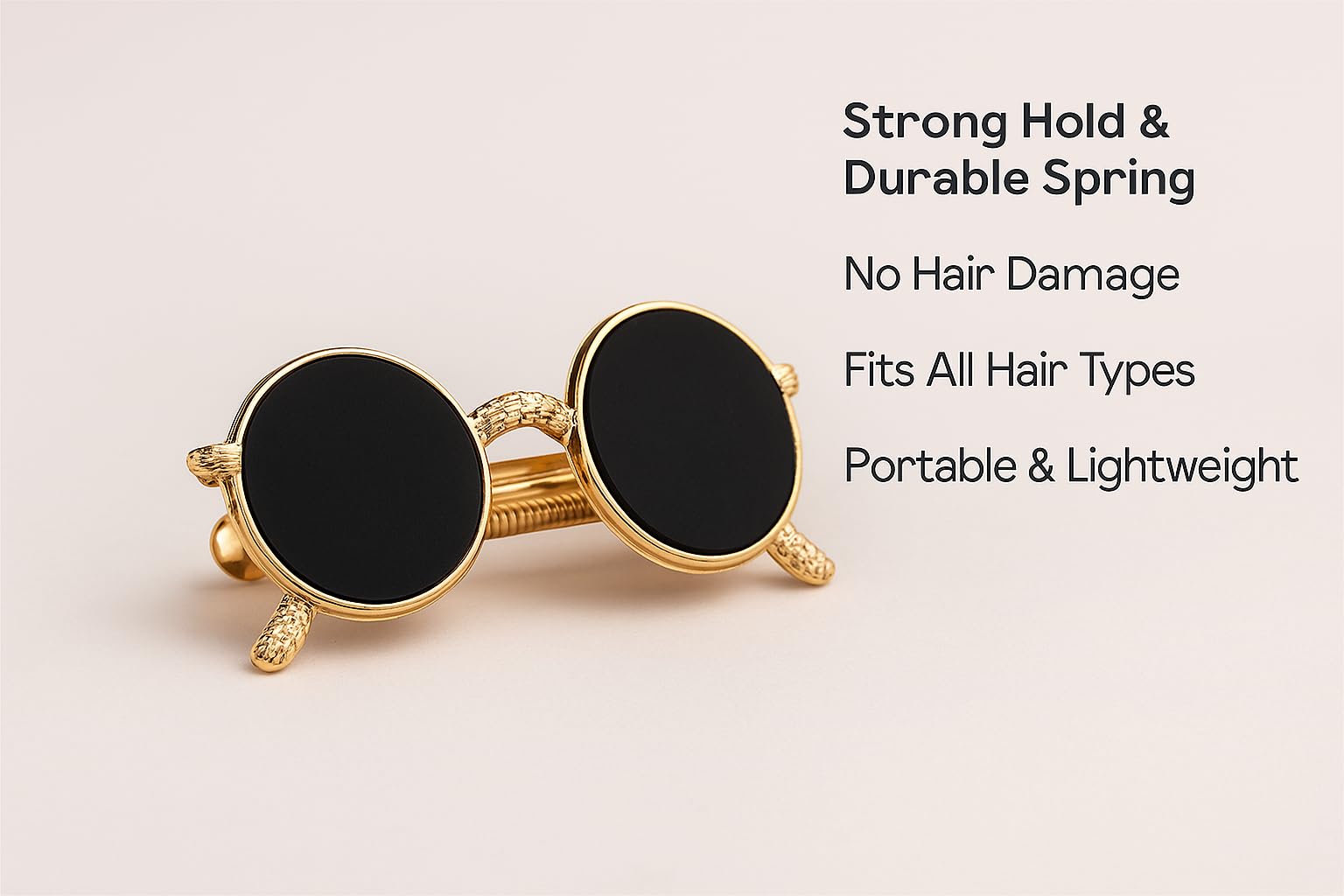 APOLLINE INDIA® 1 Pcs Vintage Sunglasses Hair Clip Retro Style Hair Accessory Cute Metal Hairpins Barrette Ponytail Holder For Women And Girls Headdress 2