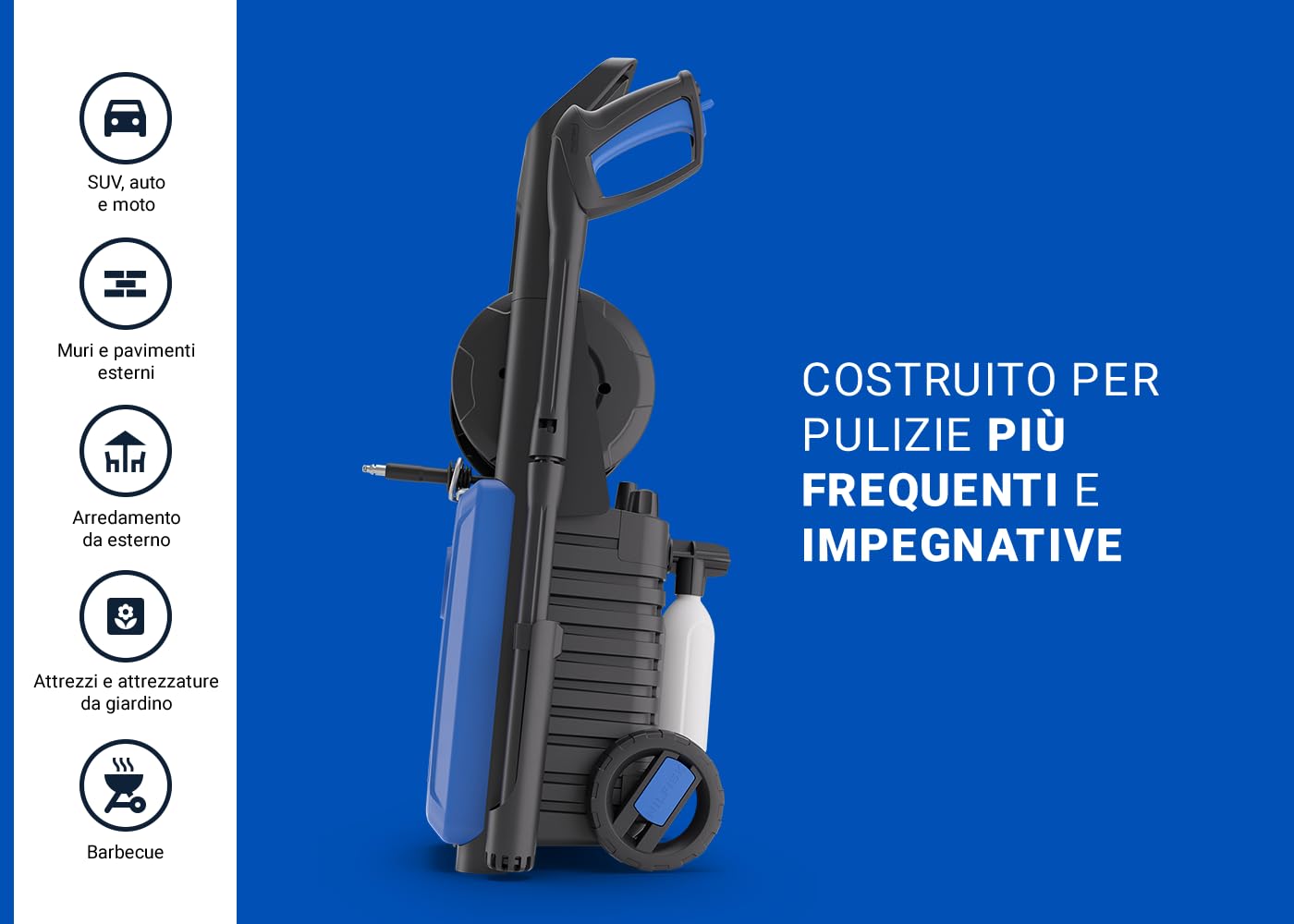 Nilfisk Classic 150 Bar Idropulitrice – Facile da Usare per Auto, Terrazze e Superfici Esterne (2200 W)