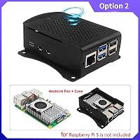 Thermisch optimiertes Gehäuse für Raspberry Pi 5 aus leichter Aluminiumlegierung mit Unterstützung für lüfterbasierte Kühllösungen (Außengehäuse) – Ansicht 8