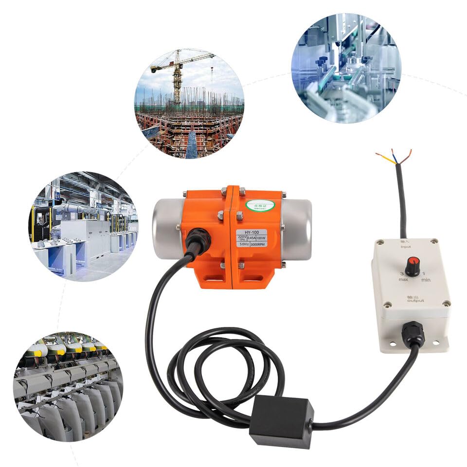Vibratore motore a vibrazione, 100 W, motore asincrono, 3000 giri/min, silenzioso, per minerari, metallurgia, carbone, elettricità, attrezzature meccaniche, 220 V