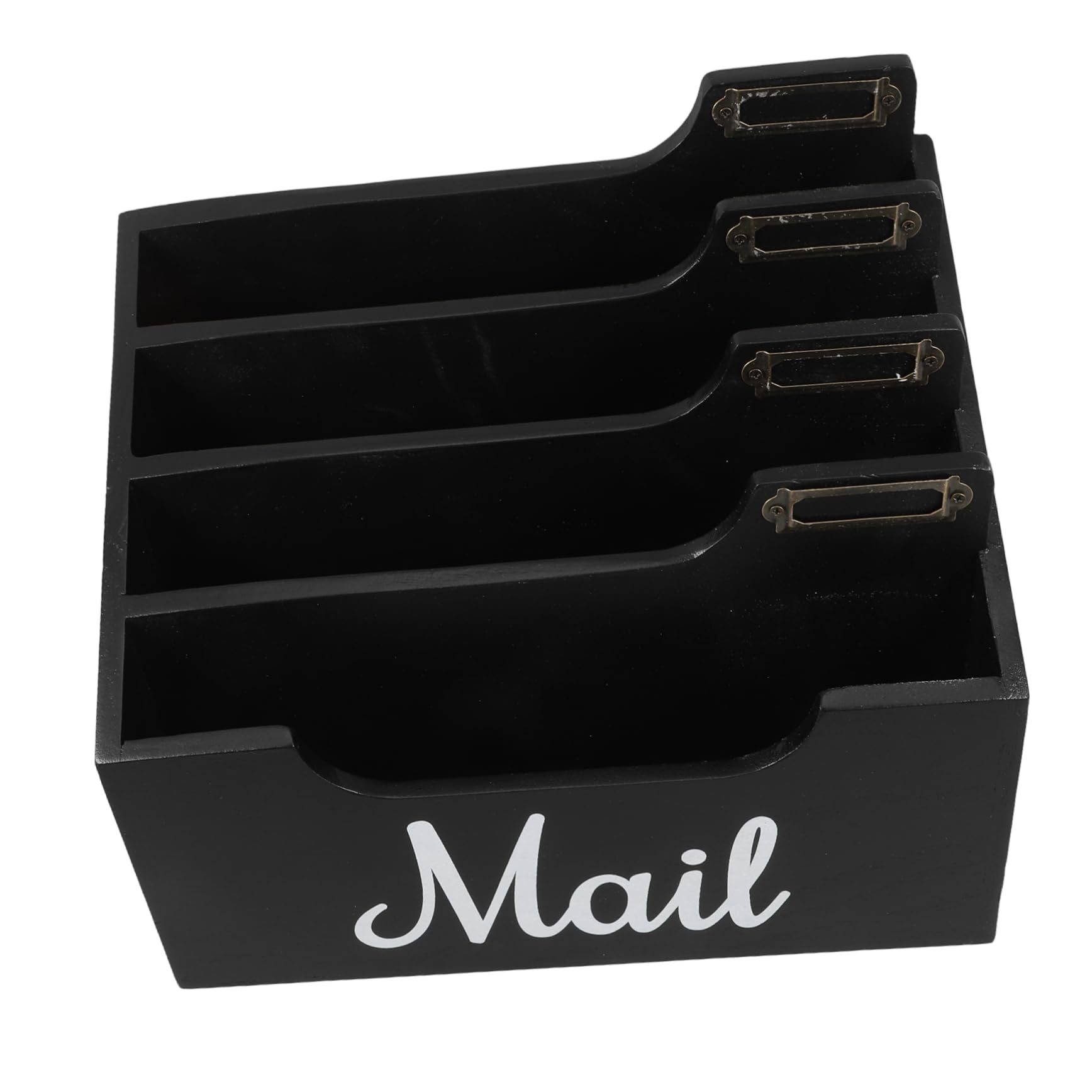 NUOBESTY Organizer Per Documenti Da Scrivania in Legno Scatola Portaoggetti Per Ufficio Organizer Da Banco Con Scomparti Per Riviste e File