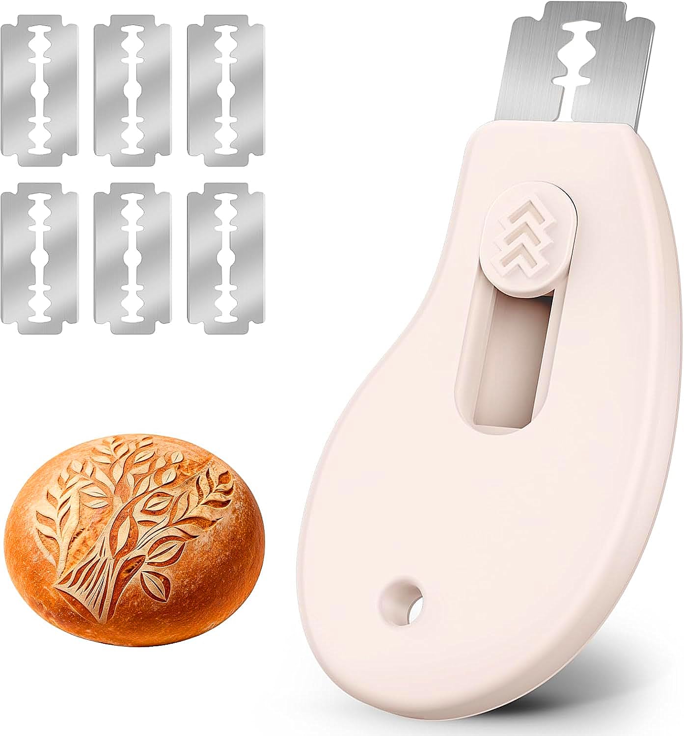 Bread Lame Sourdough Scoring Tool, Extractable &amp; Magnetic Bread Scoring Tool, Bread Scoring Knife for Sourdough Bread Baking, Bread Scorer Tool with 5 Replaceable Razor Blades