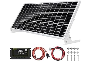 100 Watt 12 Volt Solar Panel Kit with Battery Charger