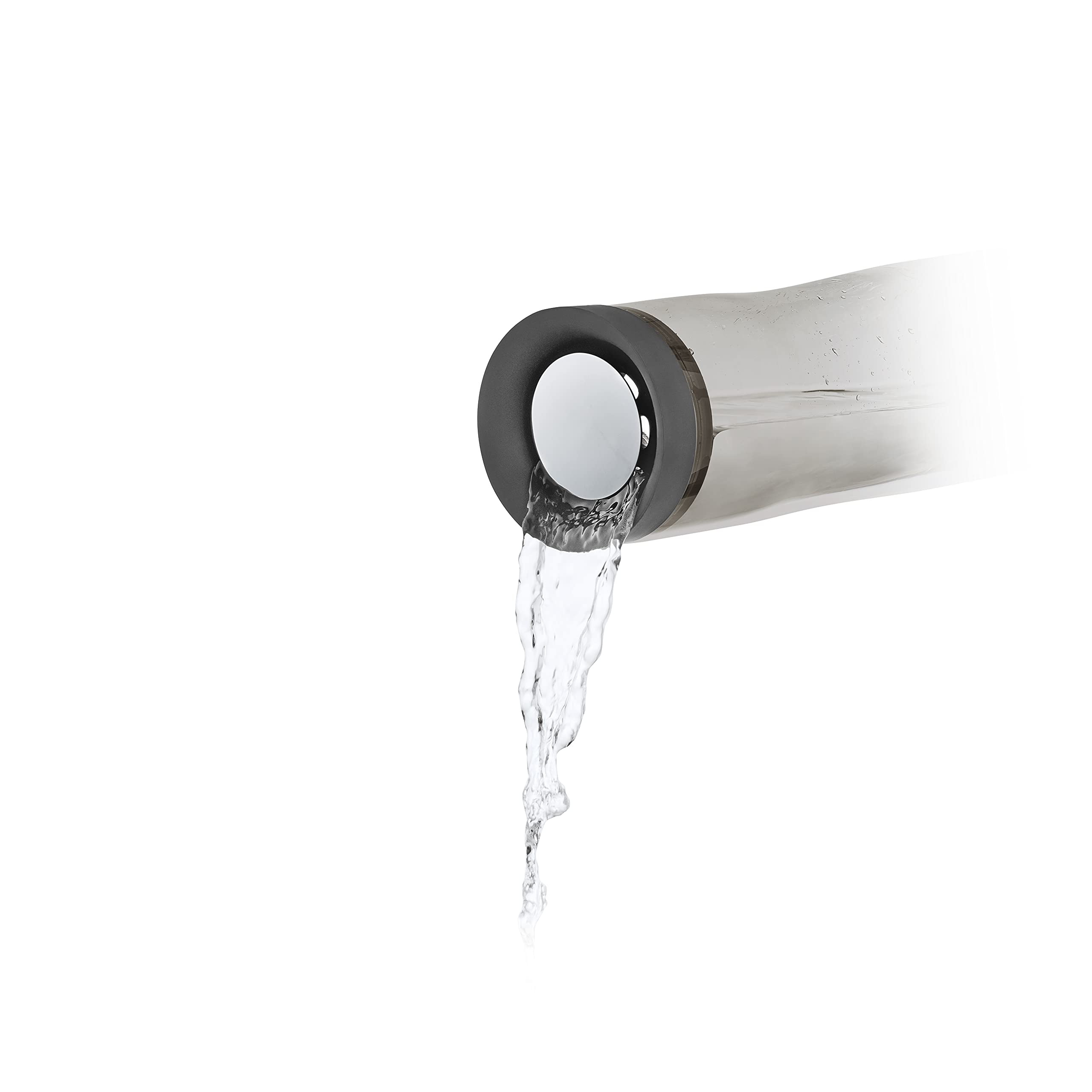 blomus Wasserkaraffe -SPLASH- Glaskaraffe 1 Liter + 2 Trinkgläser 220ml SET (Dark Gray)