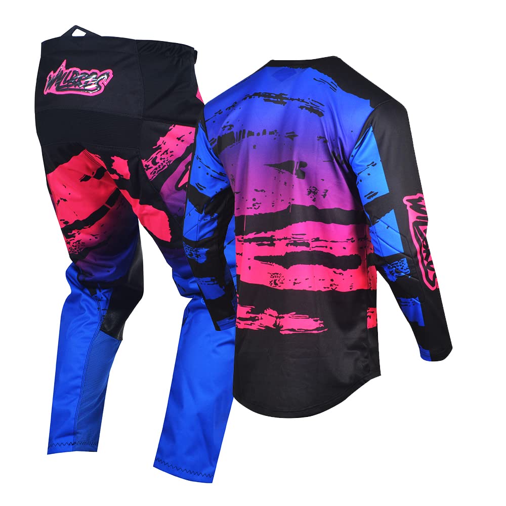 Combinaison de Pantalons en Jersey de Motocross Hommes Femmes Moto MX Ensemble Enduro D'équitation Cyclisme Hors Route Adulte