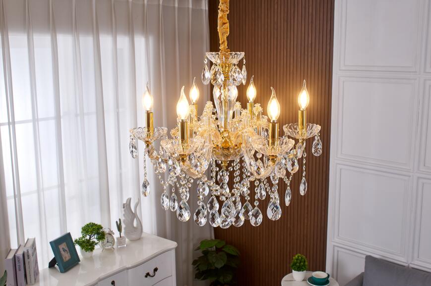 Image of YLONG-ZS Gold Traditional Crystal Wall Sconce, 2-Light Candle Style Vanity Lamp, Ornate Metal Frame with Glass Trim Strips, Hardwired Vintage Fixture for Bathroom Bedroom, E12 Base
