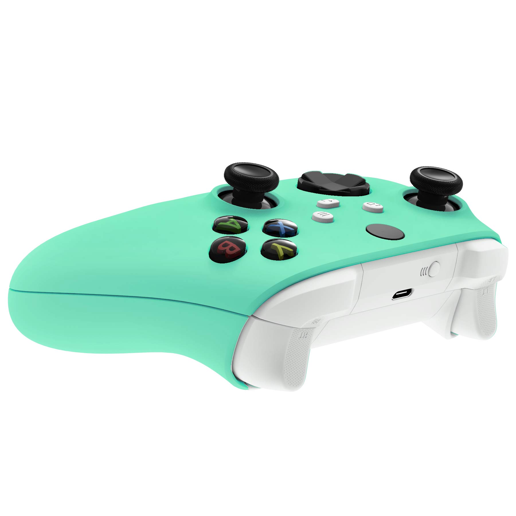 eXtremeRate Cover Joystick Custodia Copertura Frontale con Impugnatura Grip Pannello DIY Ricambio per Xbox Series X S Controller Model 1914-Menta Verde