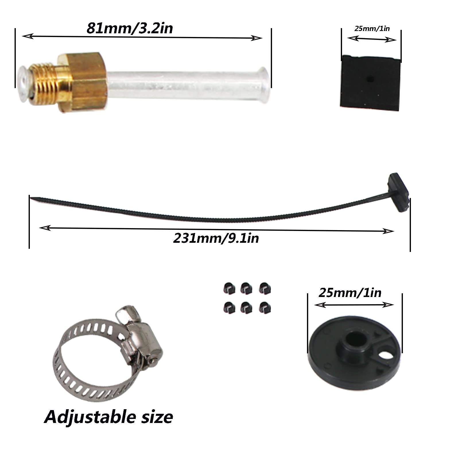 Dokili 8 Pass Tube and Fin Transmission Cooler Universal 5/16" Oil Cooler Kit Aluminium Black