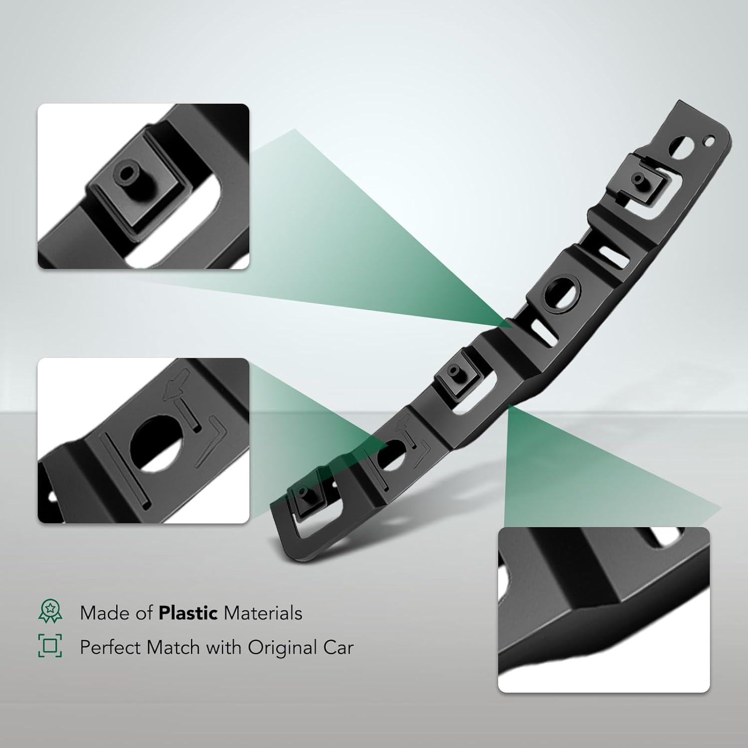 YHTAUTO Front Outer Left and Right Bumper Brackets Compatible with Mazda CX-5 2017-2021 Sport Utility, Driver and Passenger Side, 2-PC