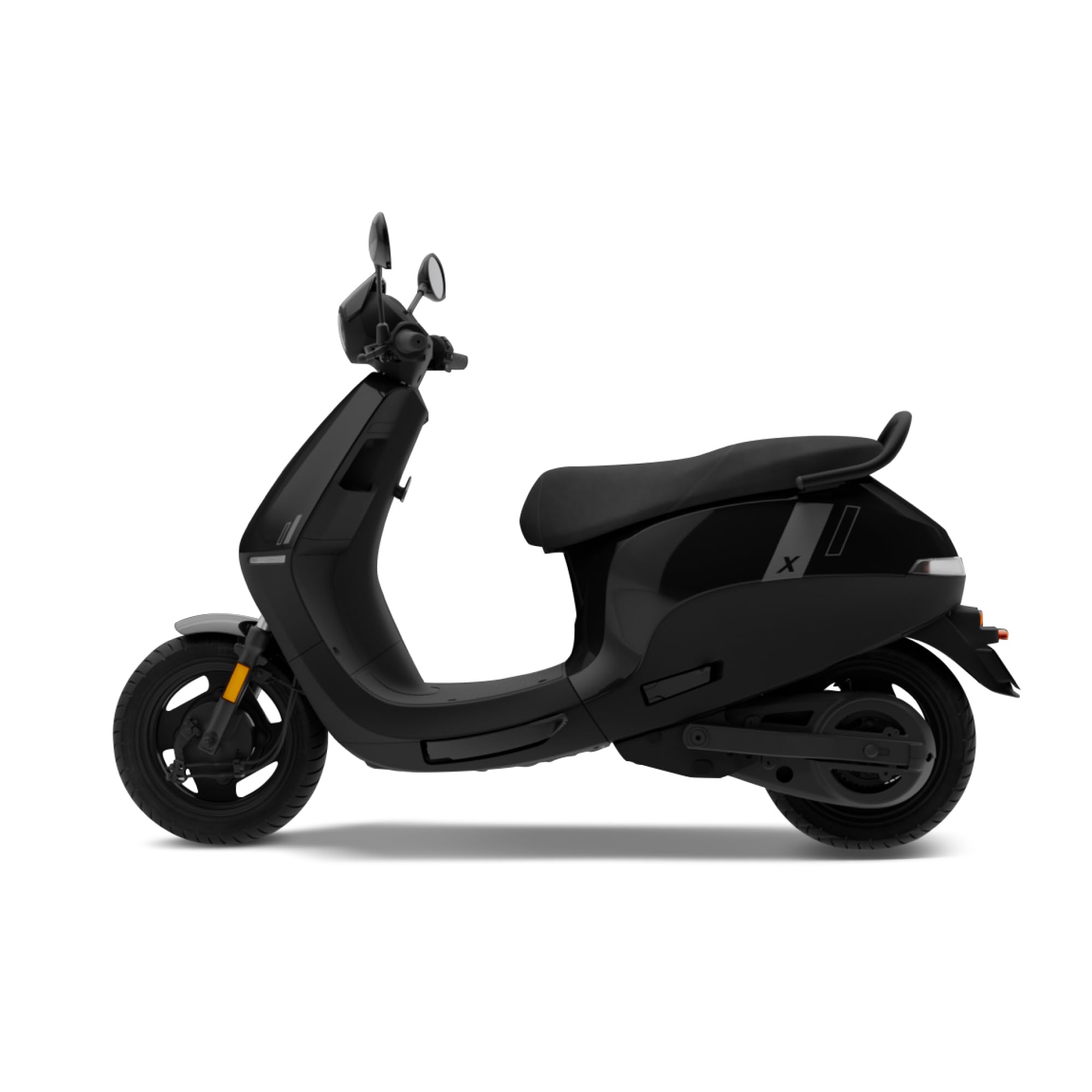 OLA S1 X 3rd Gen Electric Scooter in Jet Black, front-left view