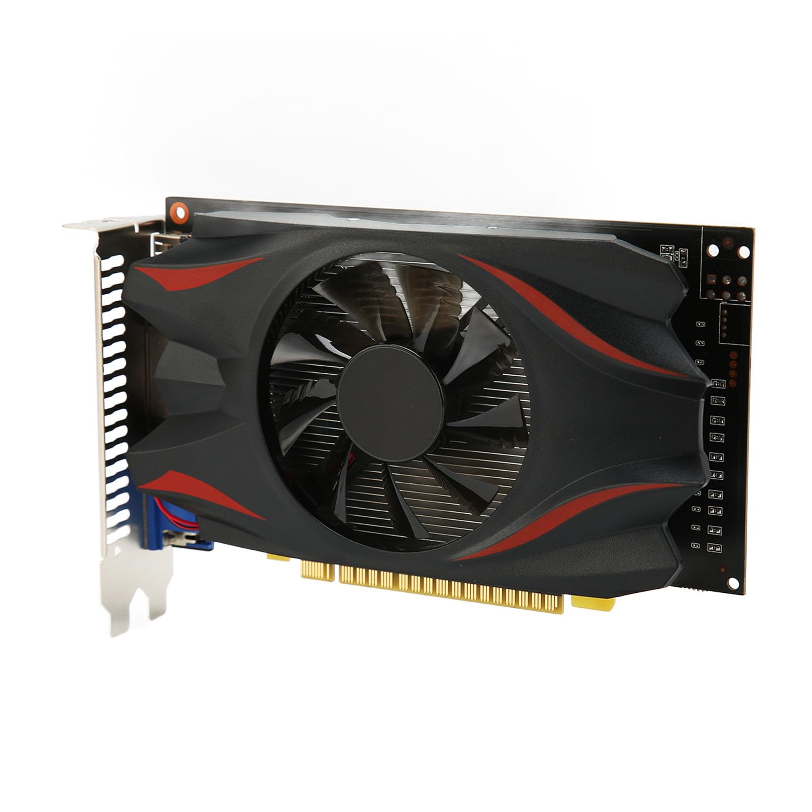POENVFPO Karta Graficzna 2 GB GDDR5, 128-bitowa Karta Graficzna PCIe 3.0 do Gier z Podwójnym Wentylatorem Chłodzącym do Gier Komputerowych i Zestawów Kina Domowego (2G)
